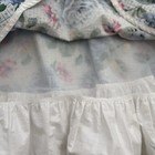 Vtg Girls Youngland Dress White Blue Floral Puff Sleeve Sz 12 Sash Collar Ruffle