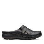 Clarks Womens Un Loop Ease Slip On Clogs Shoes Black Leather Size 8 5
