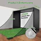 Golf Simulator Enclosure Nets - Complete Set With Frame And Hd Impact Screen Kit