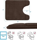 Memory Foam Bathroom Rug With Toilet Contour 20 X 24 00796589684891