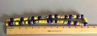 Antique Glass Venetian Millefiori African Trading Beads 1980 s Blue Yellow Multi
