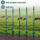 4   4 8   5   7ft Steel Fence Posts 10 Pcs Heavy Duty Garden U-post Fence Stakes