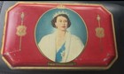 Vintage Queen Elizabeth 1953 Coronation Souvenir Bensons Toffee Candy Tin 8 x5   