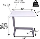 Carex Overbed Table And Hospital Bed Table - Table With Wheels Fast Ship