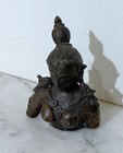 Vintage Solid Bronze Statue Figurine Of A Female Hindu Deity - From India