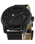 New Movado Bold Verso Black Dial Leather Strap Men s Watch 3600696