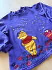 Vintage 90s Disney Winnie The Pooh Purple Honey Bees Sweatshirt Girls 6x