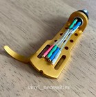 Japanese Style Gold Headshell W  7n Ofc Silver Insulated Phono Cartridge Leads 