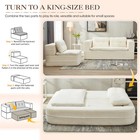 Sectional Folding Futon Sleeper Sofa Bed White