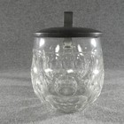 Antique Burger-brau German Bubble Glass Beer Stein Mug Pewter Lid Sachsen Glas