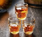Skull Shot Glasses Heavy Base Whiskey Tequila 1 6 Oz Set Of 6 New