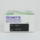 Nicorette Gum 4mg Spearmint Burst Coated 100 Total Pieces Exp 09 2027