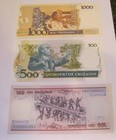 Brazil 1000 500 100 Cruzeiros Banknote World Paper Money Unc Currency Bill