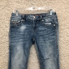 Rock Revival Jeans 28 Womens Blue Betty Boot Cut Stretch Embellished Low Rise