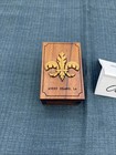 Handcrafted Wood Keepsake Box With A Fleur-de-lis Design 2   x 3   x 1 5    Tall