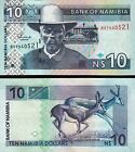 Namibia 10 Dollars 2001  Unc  5 Pcs Lot  Consecutive  P-4c  Sign 3