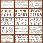 1 3  1 2  3 4  1  2 Inch Letter Stencils For Painting  15 Pcs Alphabet Stencils