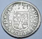 1737 Spanish Silver 1 Reales Genuine Antique 1700 s Colonial Cross Pirate Coin