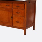 Antique Hoosier Oak Porcelain Top Cabinet With Mirror Unsigne