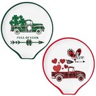 2 Pcs Valentine s Day st  Patrick s Day Spoon Rest Mini Red 4 7 Inch Truck