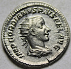 Gordian Rare Genuine Ancient Roman Silver Xf Coin Antoninianus Victory Captive
