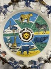 Vintage Delicate Ceramic Laced-edge Kings Island 5    Collectible Plate Safari Vgc