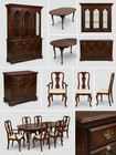 Kincaid Solid Wood Antique Dining Set   Matching China Cabinet   Sideboard