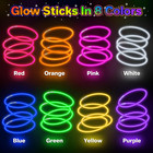 100 Pcs Glow Sticks Bulk Party Favors 8 Glow In The Dark Party Supplies Light