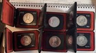  6  Canada 50  Silver Dollars  1972-1975  Uncirculated  1  Ogp  Clam Shell Cases