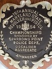 Maryland State Revolver   Pistol Shooting Championship Award Plaque
