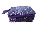 Vera Bradley Travel Pill Case Box Organizer Purple Teal Paisley Floral 8-day Zip