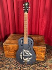 National Reso-phonic Polychrome Tricone Baritone Resonator Guitar Blue W  Ohsc