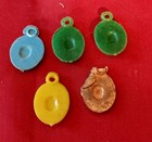 Vintage Lot Of 5 Miniature Plastic Cowboy Hats - Cracker Jack - Western