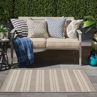 Nourison Horizon Indoor outdoor 3  X 5  Grey Modern Rug