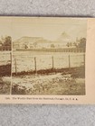 1893 Chicago World Fair Columbian Expo Stereoview  Card Construction From Train