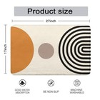 Mid-century Abstract Modern Imitation Cashmere Bathroom Mat Rug - Rubber Non 