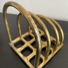 Vintage Brass Letter Holder Desk Organizer