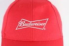Nos Vintage Anheuser Busch Budweiser Beer Spell Out Hat Cap Red Strapback