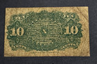 1863 Circulated Us 10 Cent Fractional Currency Note -4th Issue