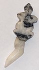 Stone Carved Lizard Chalcedony Quartz Black   White 4    L X 1 25    W X  75    H