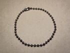 4 5  Military Type 2 4mm Ball Bead Gun Metal Black Short Dog Tag Chain Key Chain