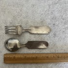 Vintage Mickey Mouse Fork   Minnine Mouse Spoon Silver Plated Disneyana Disney