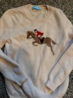 J Mclaughlin Girls Equestrian Horse Sweater Cashmere Size 6
