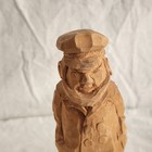 1996 Vintage Folk Art Hand Carved  Wooden Old Man Fisherman Figurine 