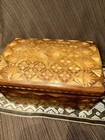 Vintage Antique Hand Crafted Wood Box Jewelry Or Storage Highly Detailed