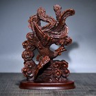 Collection Chinese Wooden Carved Dragon Phoenix Statue Exquisite Sculpture Decor