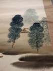 Hanging Scroll Painted Landscape Vintage 