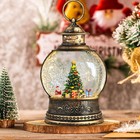 Christmas Tree Snow Globe Lantern  Lighted Musical Christmas Decorations With   