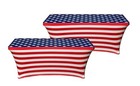 Handinhandcreations Spandex 6ft 72 Inches X 30 Inches 2 Red White Blue