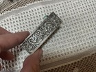Antique  800 Sterling Lipstick Case With Turuquoise Closure Repousse